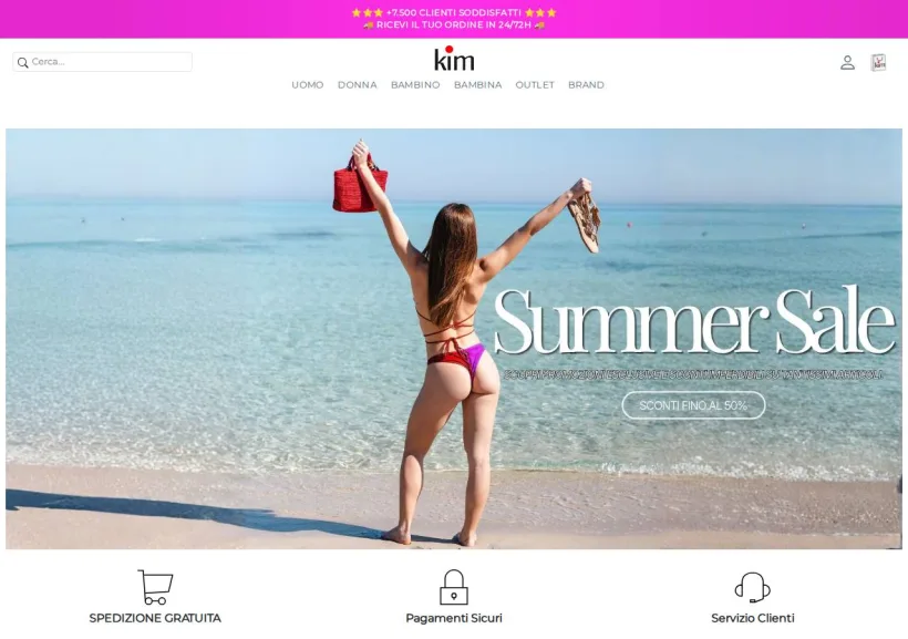 Schermata della pagina offerta di KIM