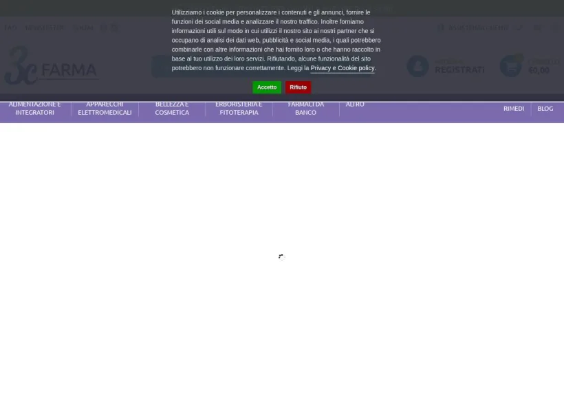 Schermata della pagina offerta di 3C Farma