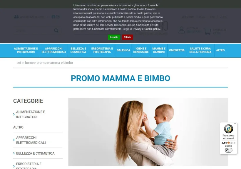 Schermata della pagina offerta di Farmacia Cassandro