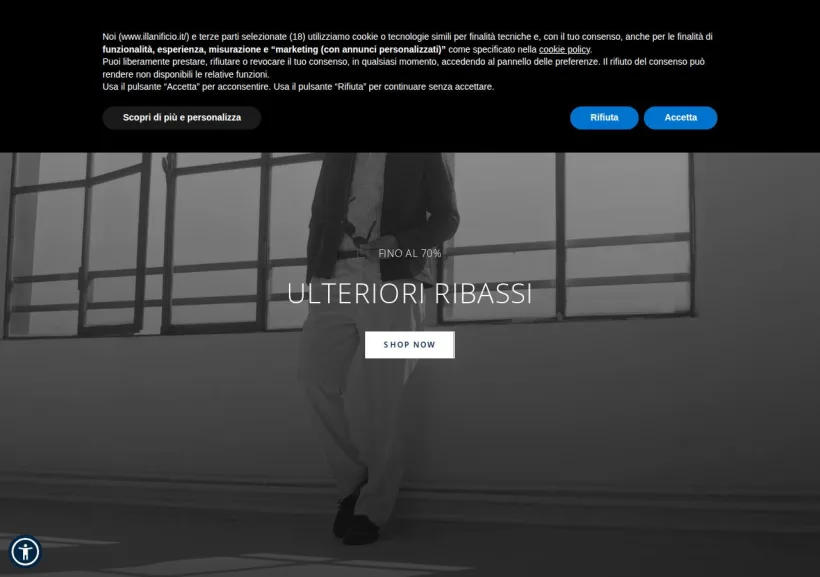 Schermata della pagina offerta di Il Lanificio