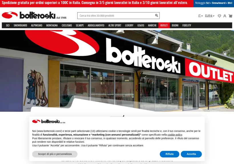 Schermata della pagina offerta di Botteroski