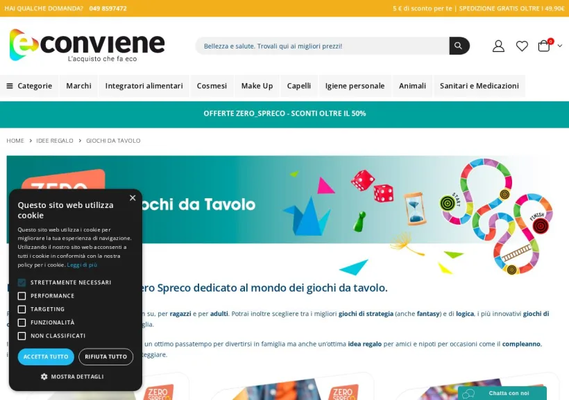 Schermata della pagina offerta di Econviene