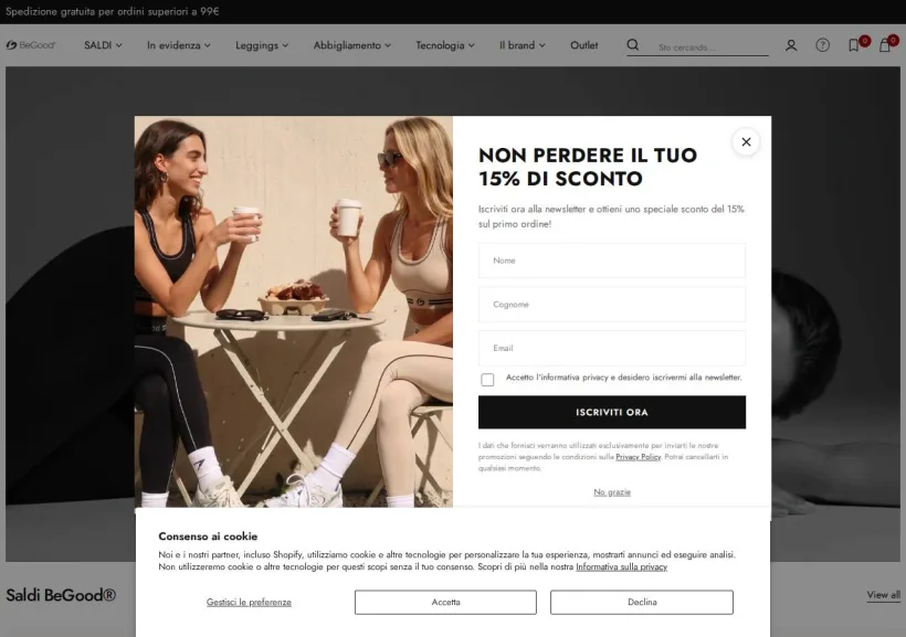Schermata della pagina offerta di BeGood