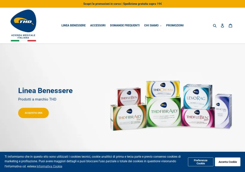 Schermata della pagina offerta di THD Life