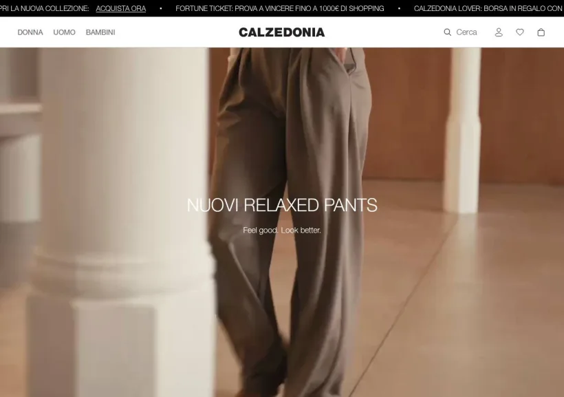 Schermata della pagina offerta di Calzedonia