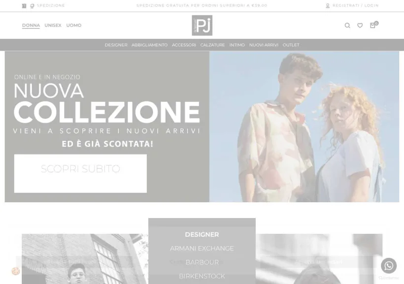 Schermata della pagina offerta di PJ by Iannuzzi