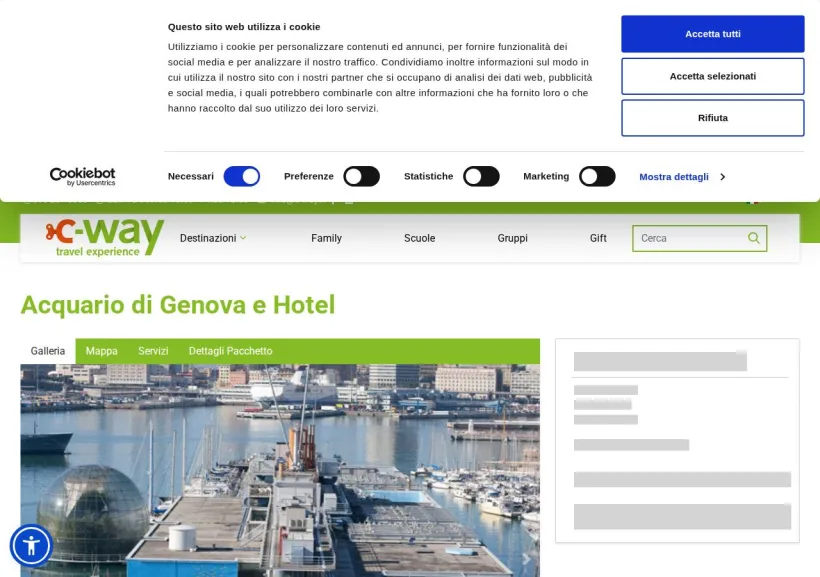 Schermata della pagina offerta di C-Way