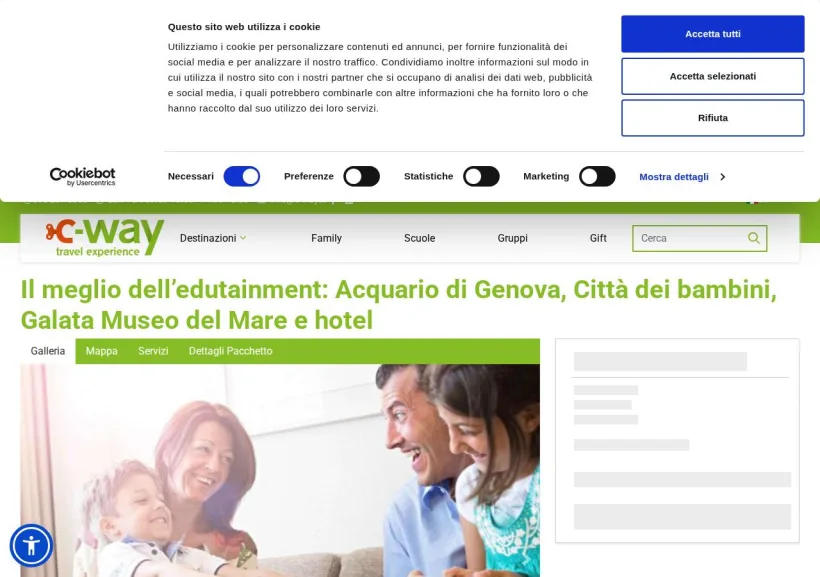 Schermata della pagina offerta di C-Way