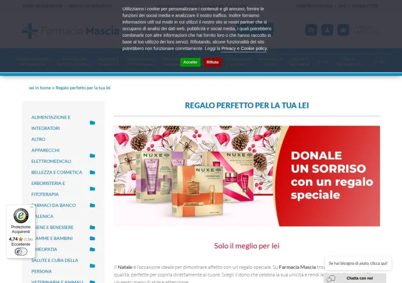 Schermata della pagina offerta di Farmacia Mascia