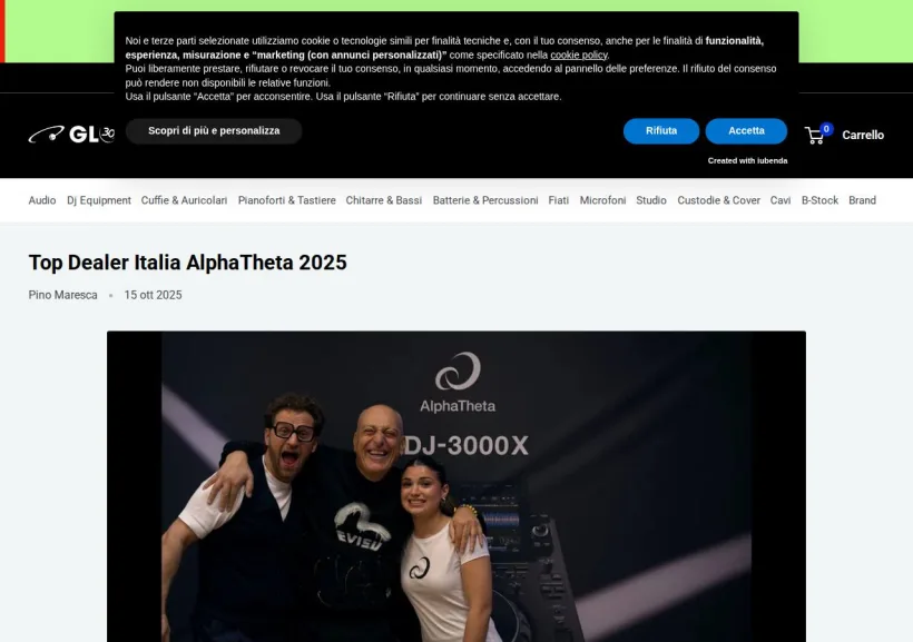 Schermata della pagina offerta di GLOBAL NET
