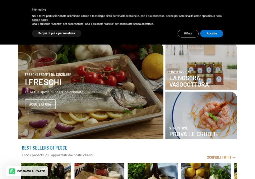 Schermata della pagina offerta di Orapesce 