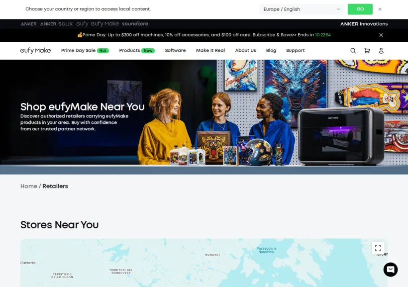 Schermata della pagina offerta di EufyMake_Anker