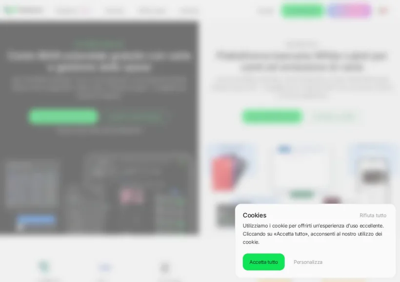 Schermata della pagina offerta di Wallester