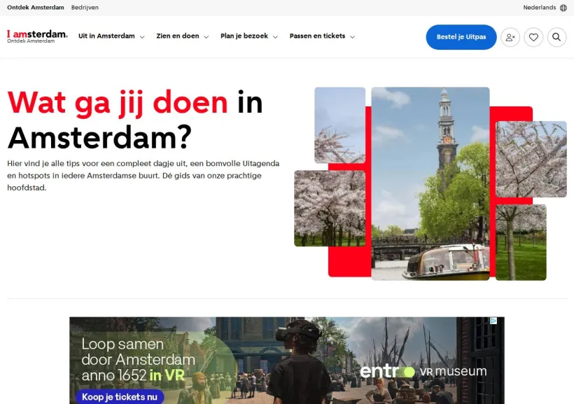 Schermata della pagina offerta di Iamsterdam