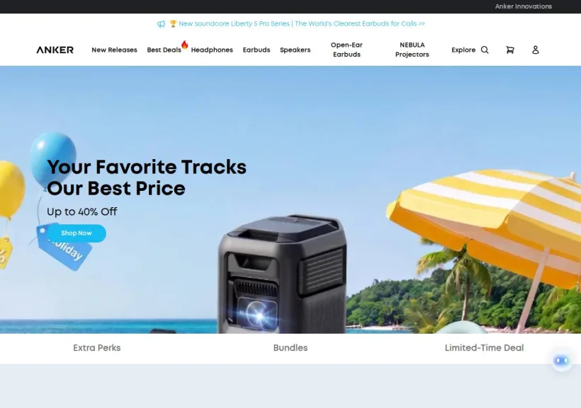 Schermata della pagina offerta di Soundcore