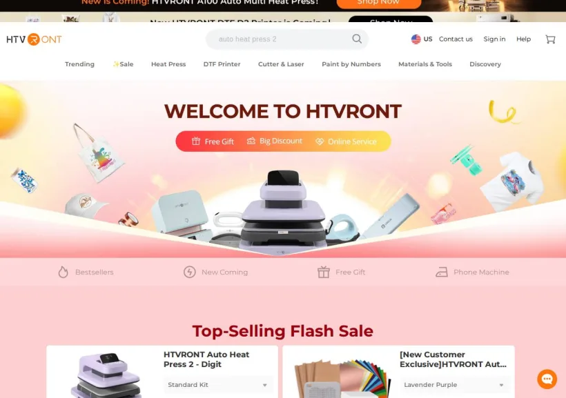 Schermata della pagina offerta di HTVRont