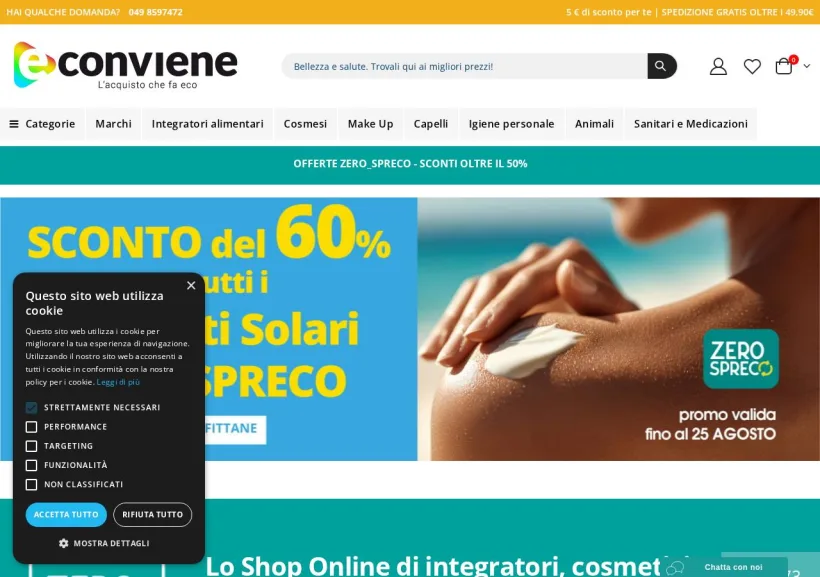 Schermata della pagina offerta di Econviene