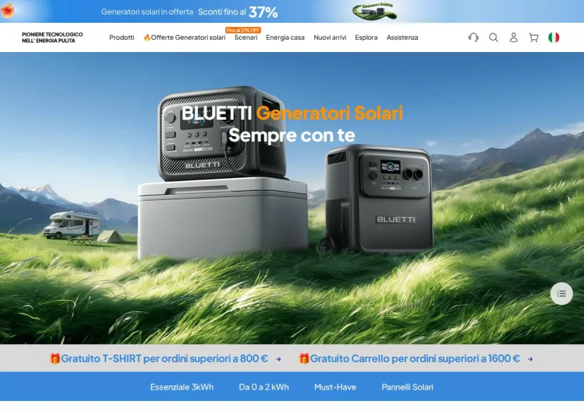Schermata della pagina offerta di Bluetti