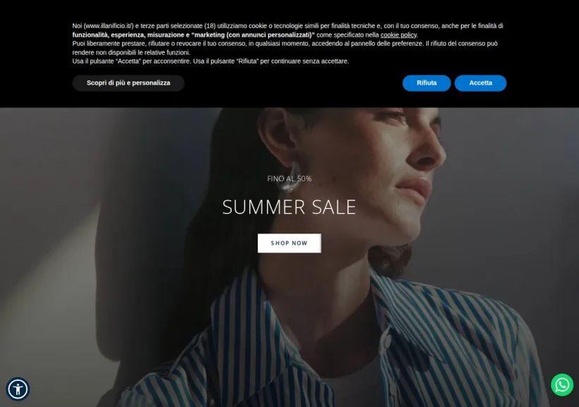 Schermata della pagina offerta di Il Lanificio