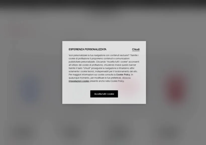 Schermata della pagina offerta di Calzedonia