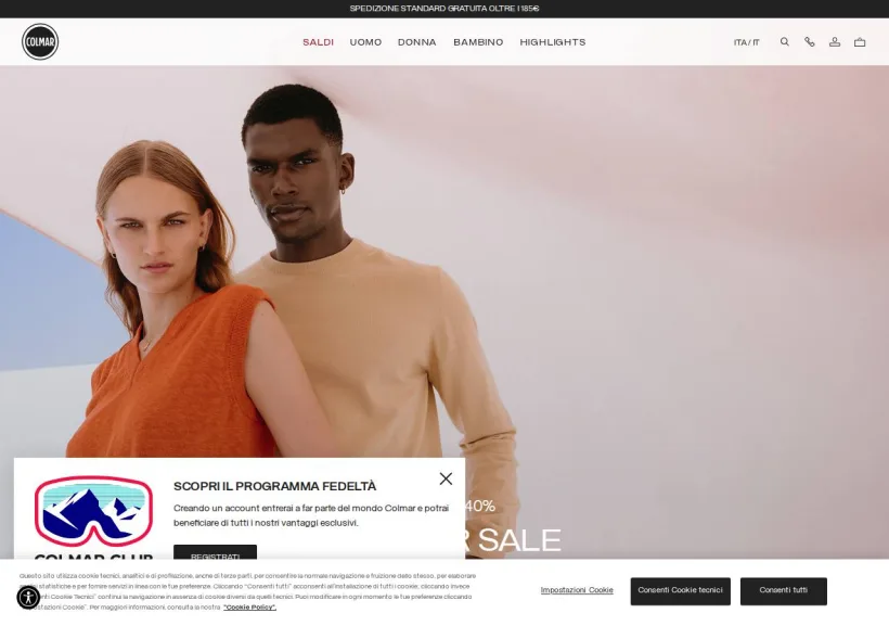 Schermata della pagina offerta di Colmar