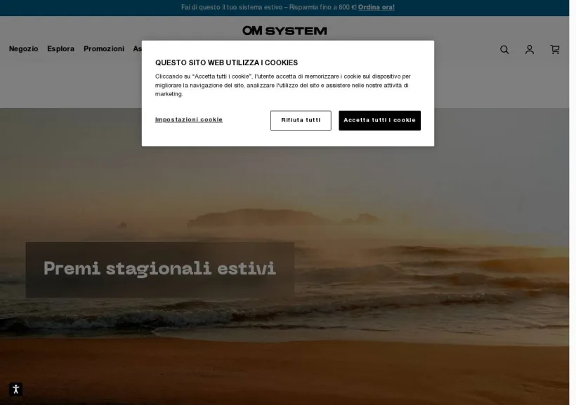 Schermata della pagina offerta di OMDS