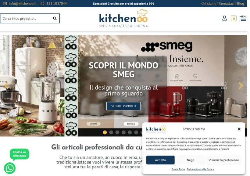 Schermata della pagina offerta di Kitchenoo