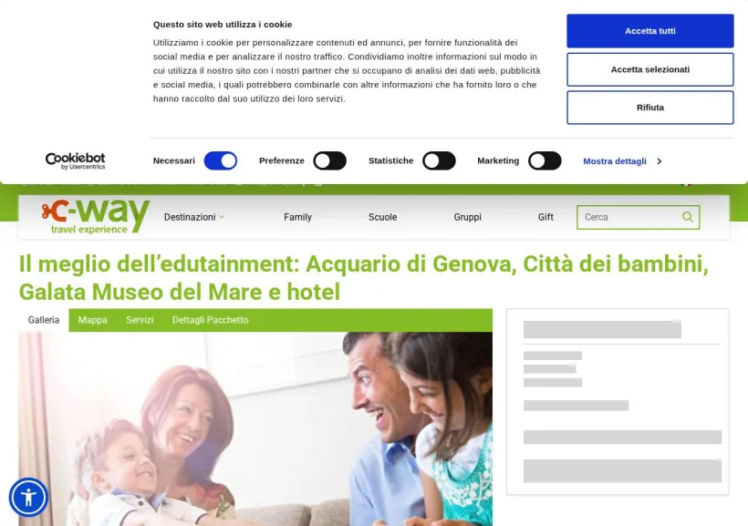 Schermata della pagina offerta di C-Way