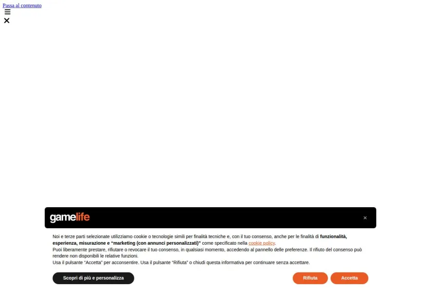 Schermata della pagina offerta di GameStop