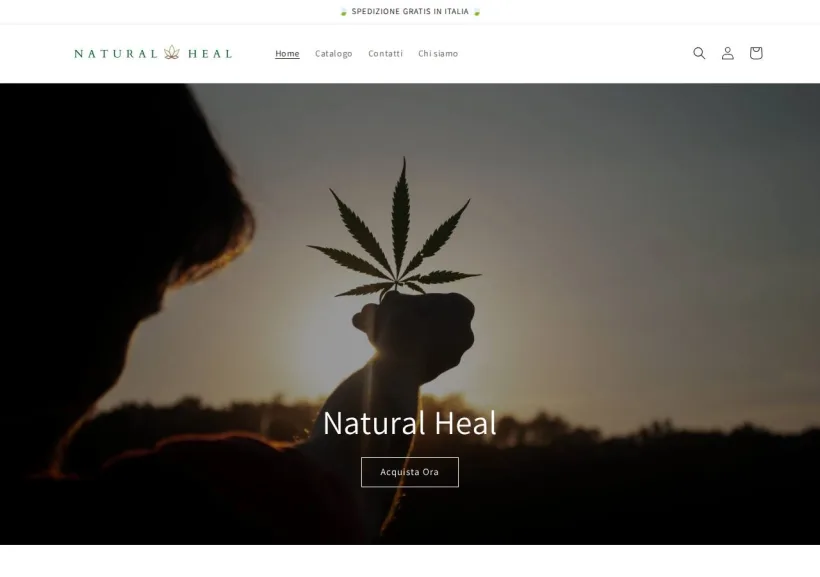 Schermata della pagina offerta di Natural Heal