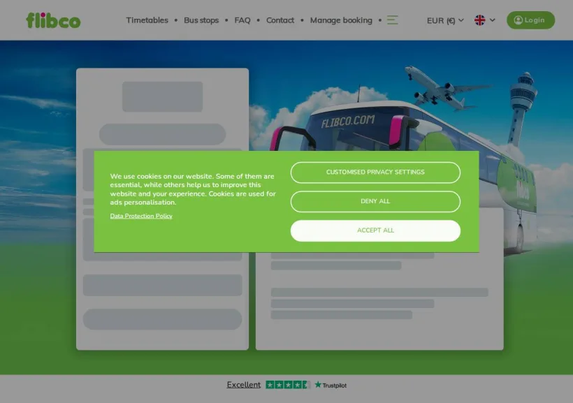 Schermata della pagina offerta di Flibco Global