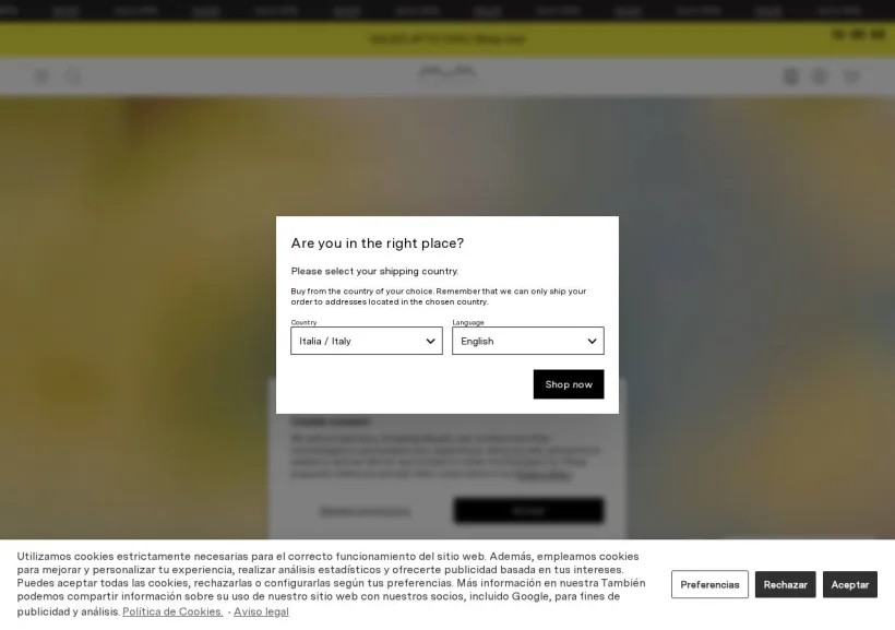 Schermata della pagina offerta di MIM