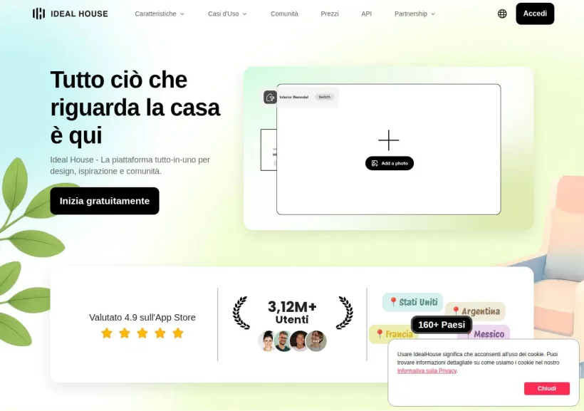 Schermata della pagina offerta di Ideal House