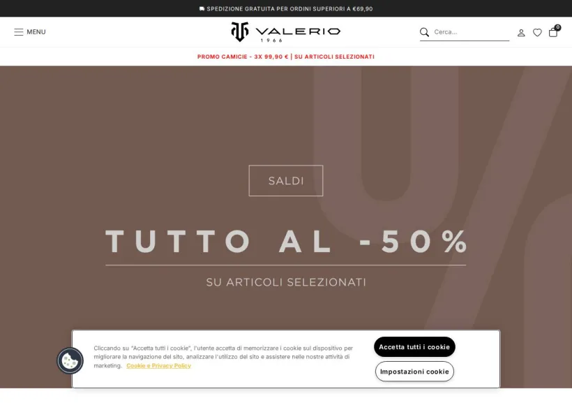 Schermata della pagina offerta di Valerio 1966