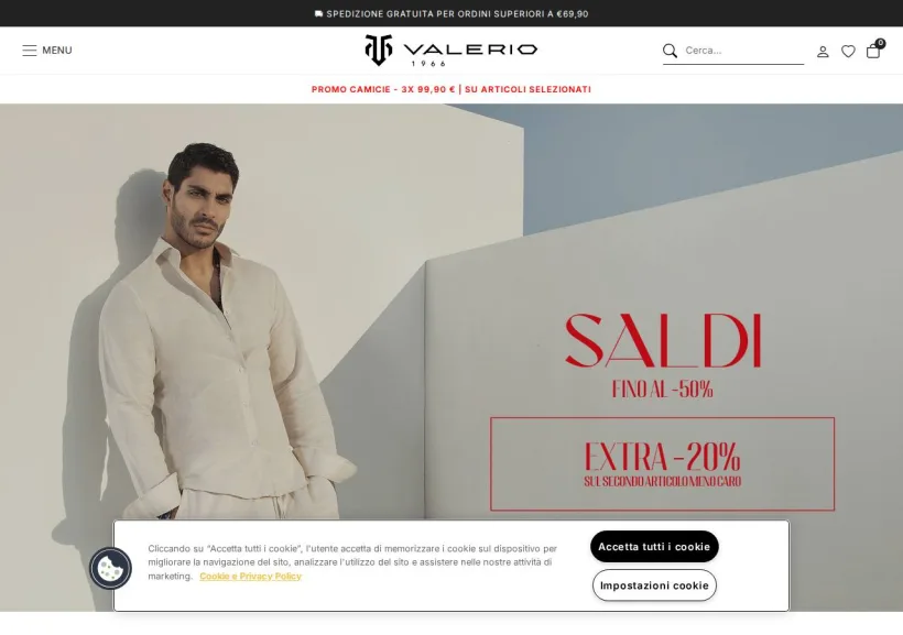 Schermata della pagina offerta di Valerio 1966