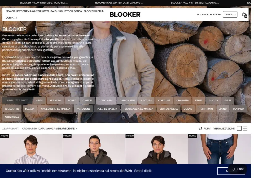 Schermata della pagina offerta di Blooker