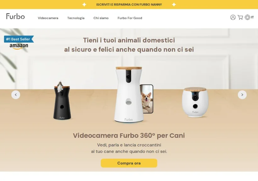 Schermata della pagina offerta di Furbo 