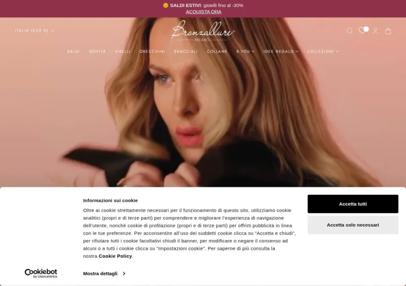 Schermata della pagina offerta di Bronzallure 