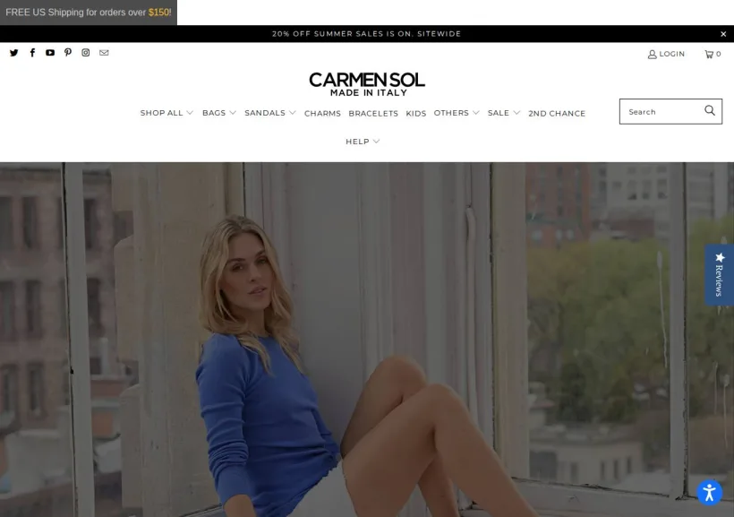 Schermata della pagina offerta di Carmen Sol