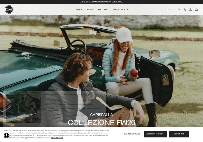 Schermata della pagina offerta di Colmar