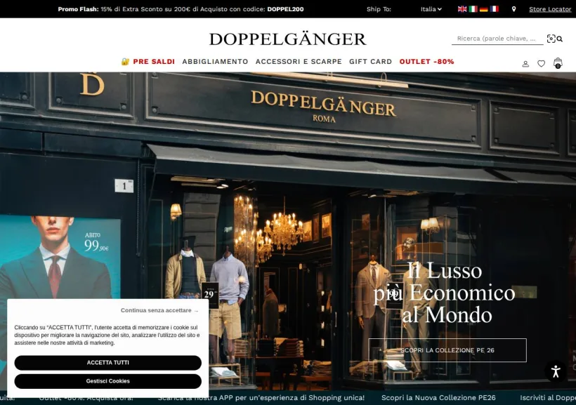 Schermata della pagina offerta di Doppelgänger