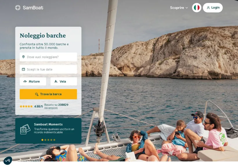 Schermata della pagina offerta di SamBoat