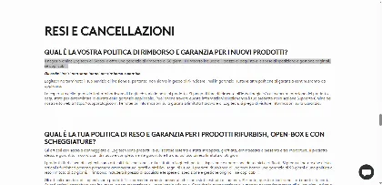 Politica di reso