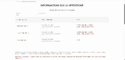 Costi di spedizione