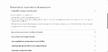 Costi di spedizione